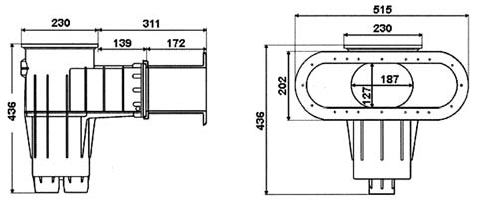 Dimension skimmer design grande meurtrière