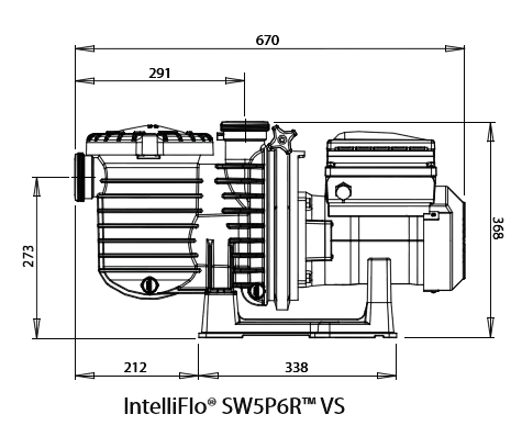 Dimension de la pompe Intelliflo VS