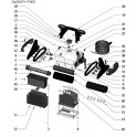 Roulette court guide chenille 