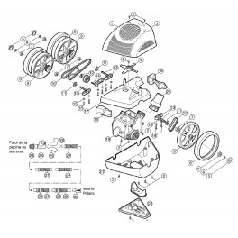 Tuyau 1 m universel pour robot hydraulique