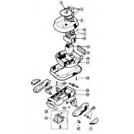 Jeu de patins pour Pool Vac Ultra béton 9,07 semelles longues