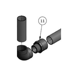 Adaptateur fileté Ø 50 / Ø 63 - 11/2?? NG760  pour Filtre à sable SIDE NG jusqu’à 2009 Hayward