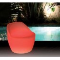 Fauteuil lumineux LED, assise de 55cm