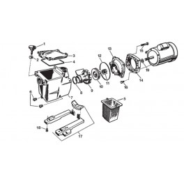 Ecrou + vis de pompe Pompe Hayward Super Pump SP2616