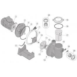 Pied de pompe modèle 3/4 CV Pompe Sta-Rite SW5P6R-VS/VSD