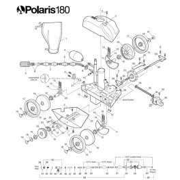 Rondelle de roue plastique Robot Polaris 180