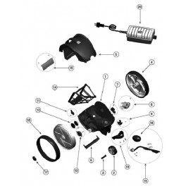 Axe roue arrière Robot Zodiac Vortex 1