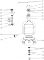 Raccord Sortie 21/2 + Joint Torique filtre sable AstralPool ATLAS