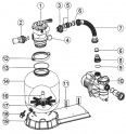 Kit complet raccord (égoût) + joint ACIS Platine filtration VIPool 4 m3