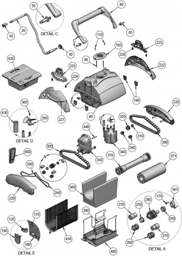 Ressort de support latéral pour robots Aquatron AstralPool GALEON RC